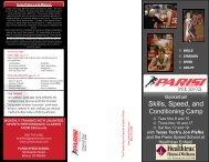 Skills, Speed, and - Parisi Speed School