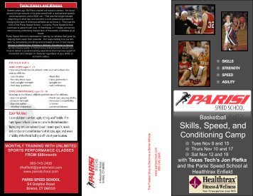 Skills, Speed, and - Parisi Speed School