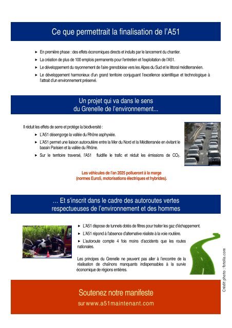 Manifeste pour la finalisation de l'A51 - Les panneaux autoroutiers ...