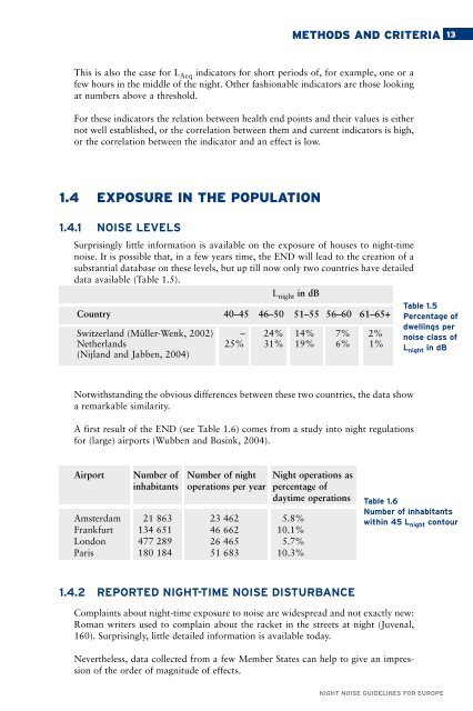 Night noise guidelines for Europe - WHO/Europe - World Health ...