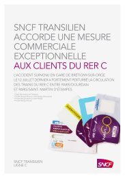 sncf transilien accorde une mesure commerciale exceptionnelle aux ...