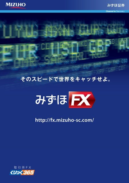 みずほFX パンフレット（PDF/2.27MB） - みずほ証券
