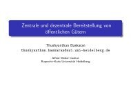 Zentrale und dezentrale Bereitstellung von öffentlichen Gütern