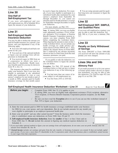2004 Instructions for Form 1040 (ALL) - Supreme Law Firm