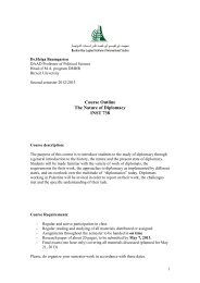 Course Outline The Nature of Diplomacy INST 738 - Ibrahim Abu ...