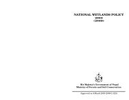 National Wetlands Policy of Nepal - Rainwater Harvesting