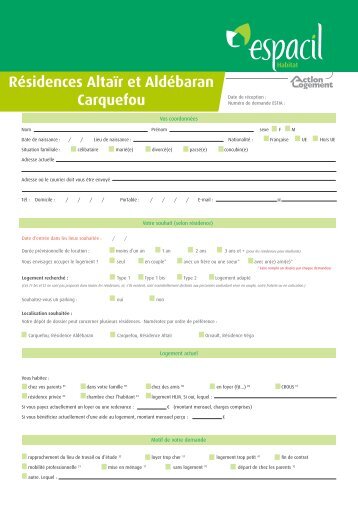 Inscription Altair - Carquefou - Espacil