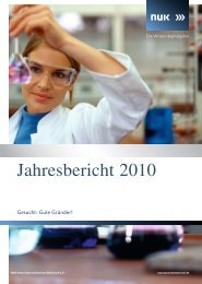 Jahresbericht 2010 -  NUK Neues Unternehmertum Rheinland