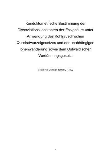 Bericht zum Kohlrausch´en Quadratwurzelgesetz - www qslnet de