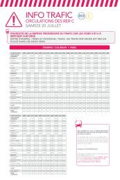 Vous trouverez ici le tract reprenant les horaires des trains qui ...