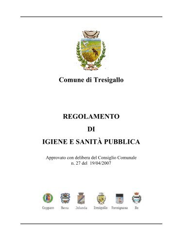 Regolamento di Igiene approvato - Unione Terre e Fiumi