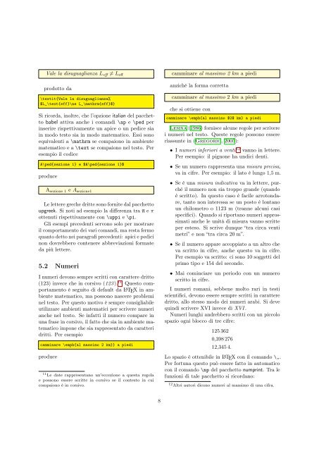 Consigli su come scrivere le formule matematiche