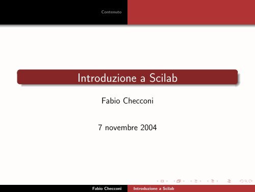 Introduzione a Scilab