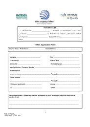 TESOL Application Form 2012 - Wits Language School