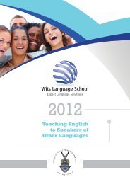 Teaching English to Speakers of Other Languages - Wits Language ...