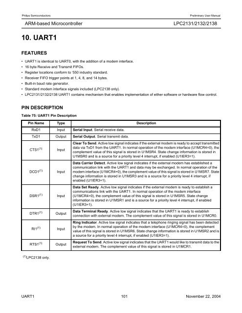 LPC2131/2132/2138 User Manual - mct.net