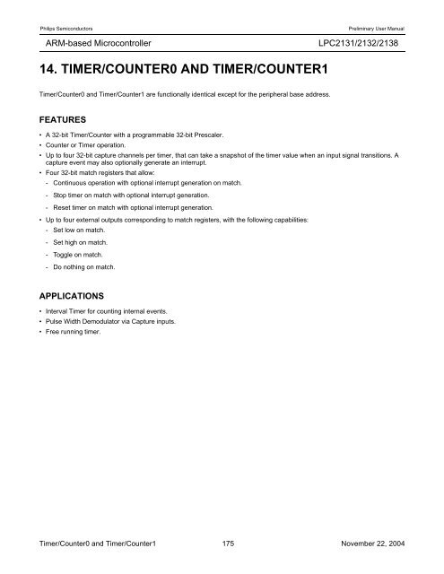 LPC2131/2132/2138 User Manual - mct.net