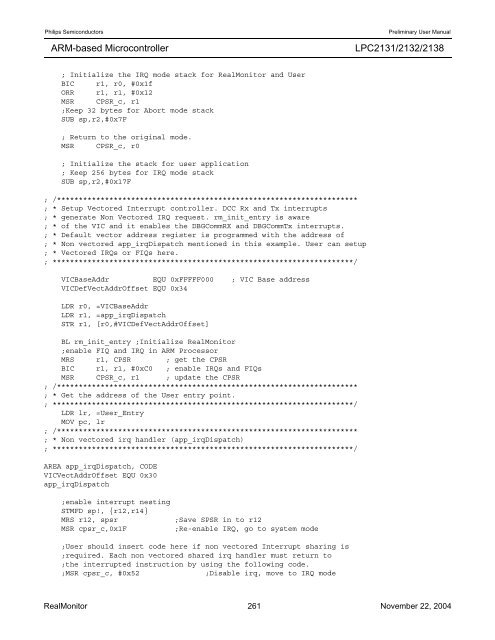 LPC2131/2132/2138 User Manual - mct.net