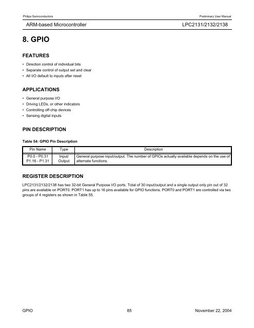 LPC2131/2132/2138 User Manual - mct.net