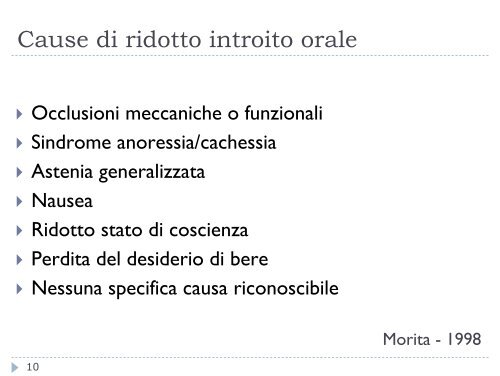 Disidratazione e terminalitÃ 