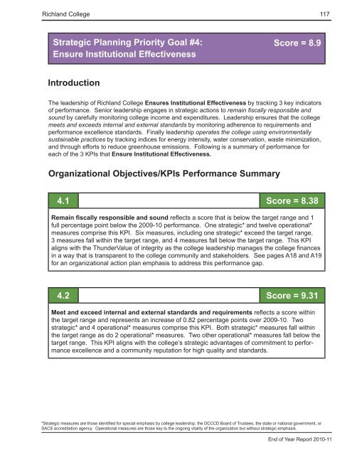 End of Year Report - Richland College