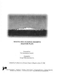 Mauna Kea Science Reserve Master Plan - Office of Mauna Kea ...