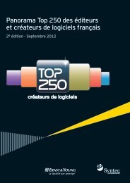 Panorama Top 250 des Ã©diteurs et crÃ©ateurs de logiciels franÃ§ais