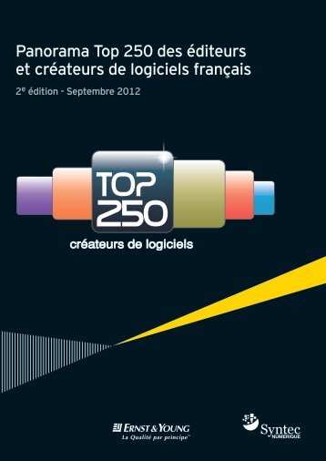 Panorama Top 250 des Ã©diteurs et crÃ©ateurs de logiciels franÃ§ais