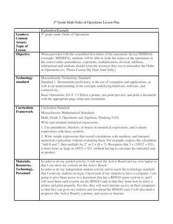 Math Lesson Plans For 5th Graders Books For Fraction Lesson Plans Fun Math Themed Children S Fifth Grade Lesson Plan Template