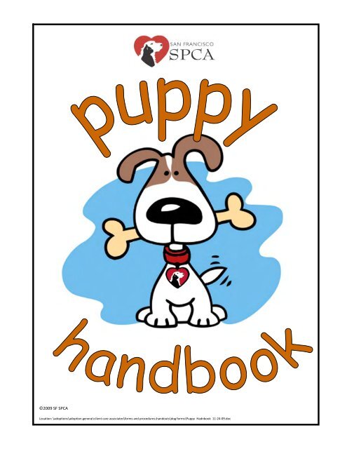 Puppy Handbook for Adopters - San Francisco SPCA