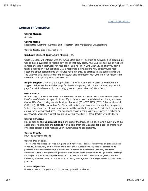 Isf 187 Syllabus Berkeley Study Abroad