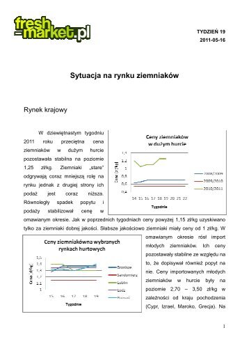 Sytuacja na rynku ziemniakÃ³w - Fresh-market.pl