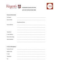 Gap Staff Application Form - Regents School