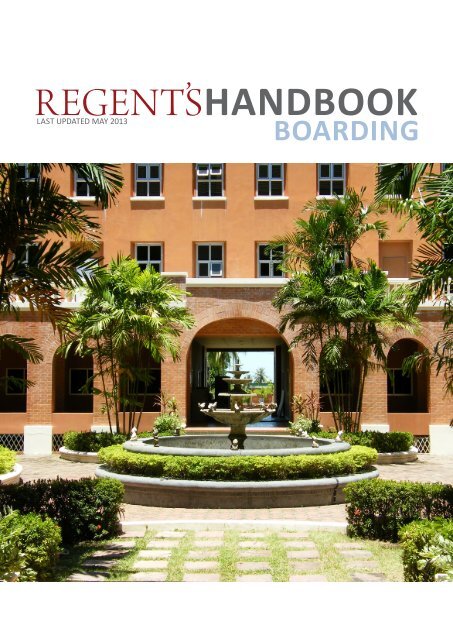 Boarding Handbook 2013/14 - Regents School