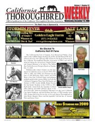 Wednesday, December 10, 2008 - California Thoroughbred Breeders ...