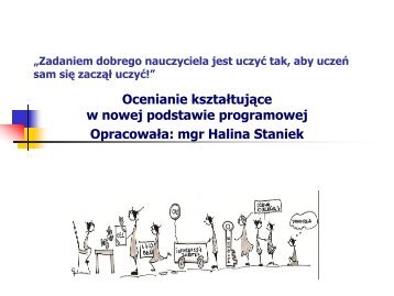 Ocenianie kształtujące w nowej podstawie programowej ...