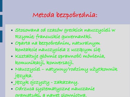 Metody stosowane na lekcji języka obcego - Powiatowe Centrum ...