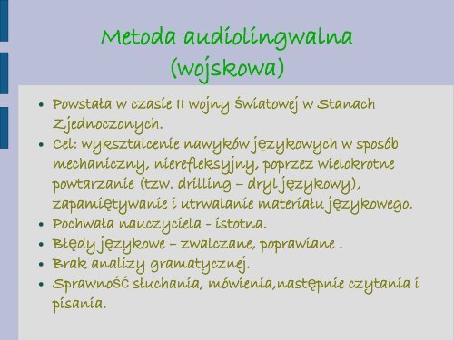 Metody stosowane na lekcji języka obcego - Powiatowe Centrum ...