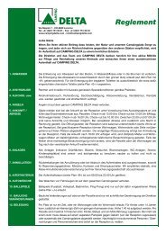 Reglement - Camping Delta Locarno Switzerland Ticino