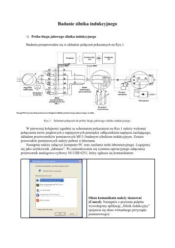 Badanie trÃ³jfazowego silnika indukcyjnego - Instytut Maszyn ...