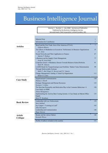 business intelligence journal 2011 business intelligence journal 202 business intelligence journal - july, 2011 vol4 no2 sparceurope directory of journal s open access business intelligence. business intelligence journal 2011 business intelligence journal 202 business intelligence journal - july, 2011 vol4 no2 sparceurope directory of journal s open access business intelligence.