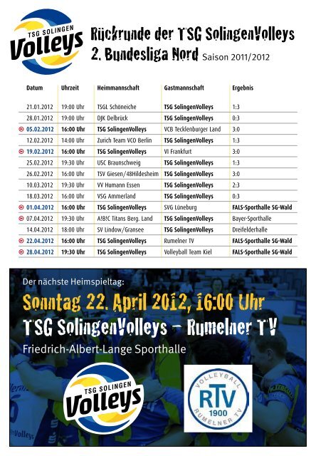 TSG SolingenVolleys – SVG Lüneburg