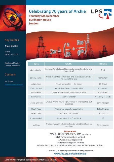 Download November 2012 Newsletter - London Petrophysical Society