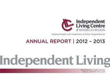 annual report | 2012 â 2013 - Independent Living Centre of Waterloo ...