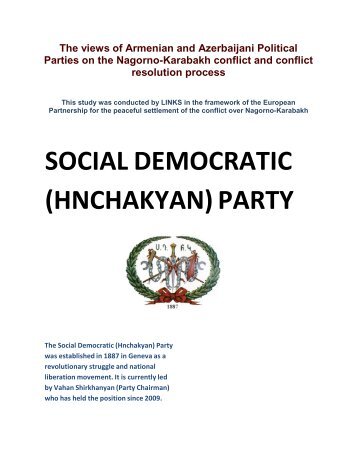 SOCIAL DEMOCRATIC (HNCHAKYAN) PARTY - Commonspace.eu