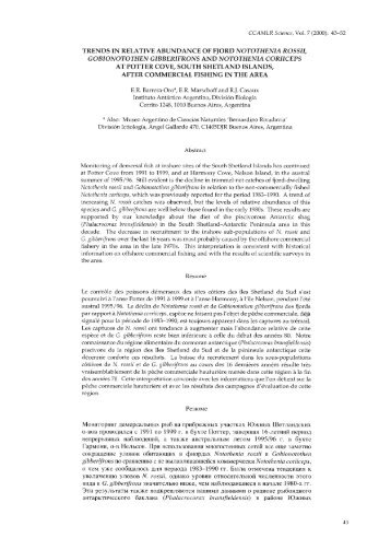 trends in relative abundance of fjord notothenia rossii - CCAMLR