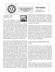 president's note a note from the newsletter editor - Massachusetts ...