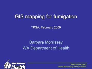 Barb Morrissey, Washington Department of Health - The Pesticide ...