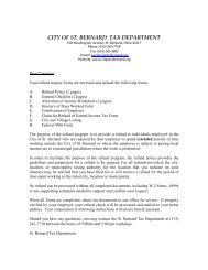 Tax Refund Packet - City of St. Bernard