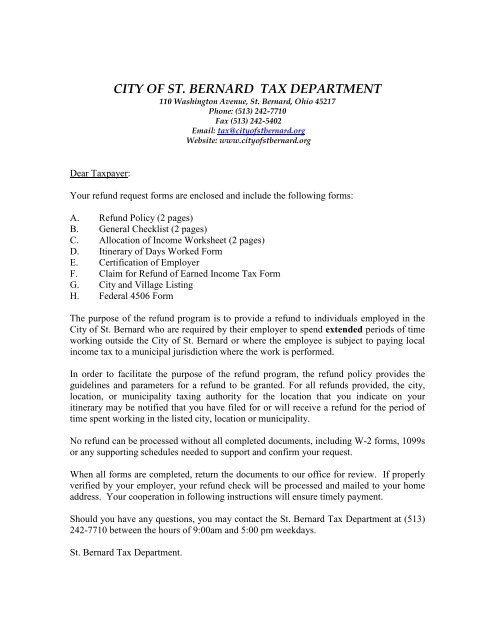 Allocation of refund